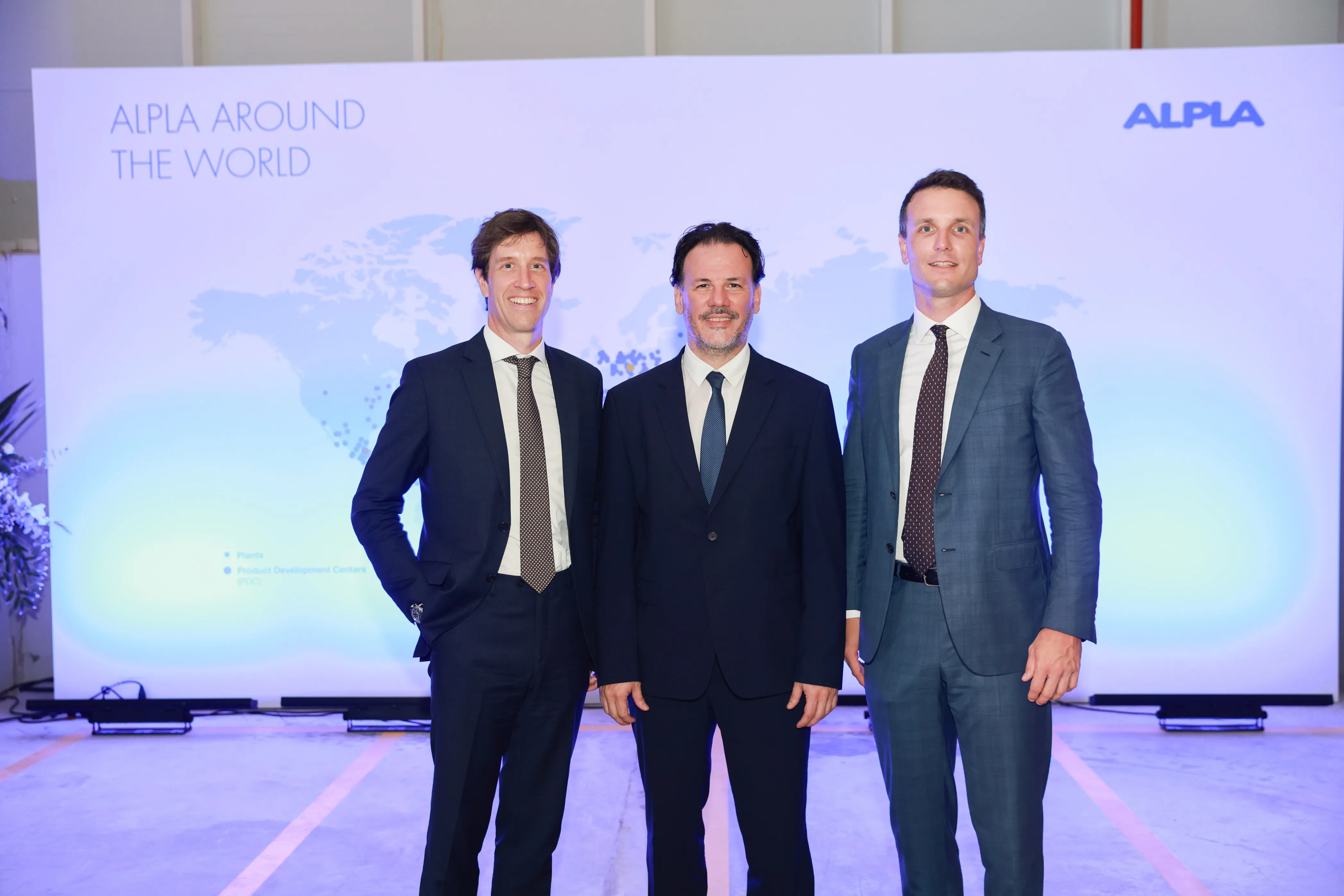 ALPLA Afrika, Orta Doğu ve Türkiye Bölge Genel Müdürü Javier Delgado Villanueva & ALPLA Türkiye Genel Müdürü Emre Canoğlu & ALPLA Group CEO’su Philipp Lehner