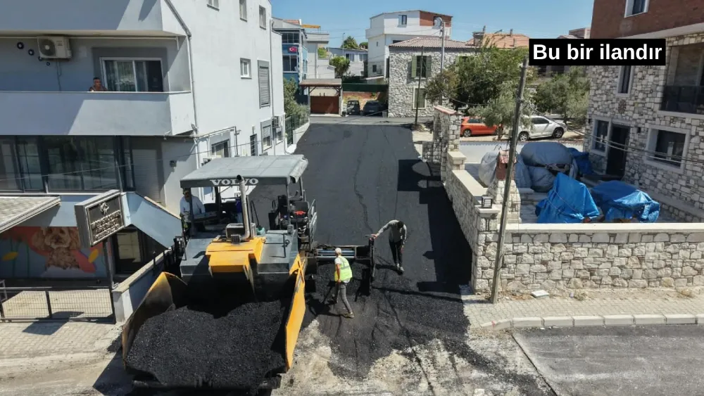 Urla’da asfalt seferberliği sürüyor