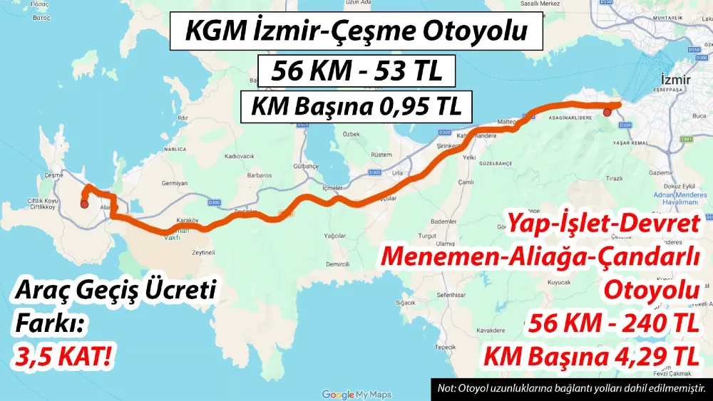 YENİ Partili Deniz Yavuzyılmaz: Özelleşirse İzmir-Çeşme Otoyolu 235 TL olacak