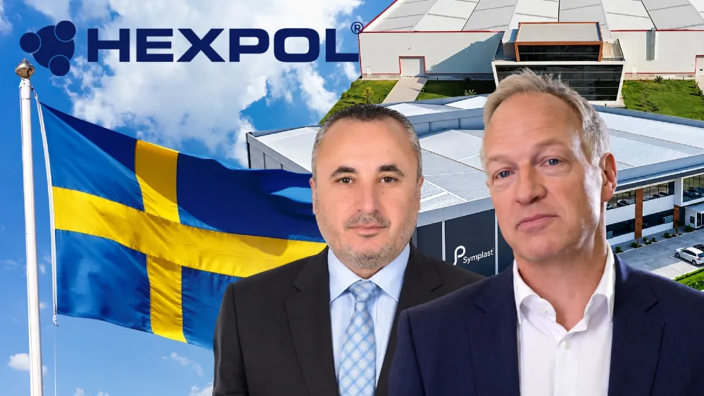 Symplast Ortağı Selahattin Dülger ve HEXPOL CEO'su Henrik Elmin, 54 milyon Euro'luk satış için el sıkıştı