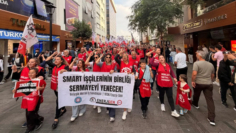 Smart Güneş Enerji işçileri İzmir'de sokağa çıktı