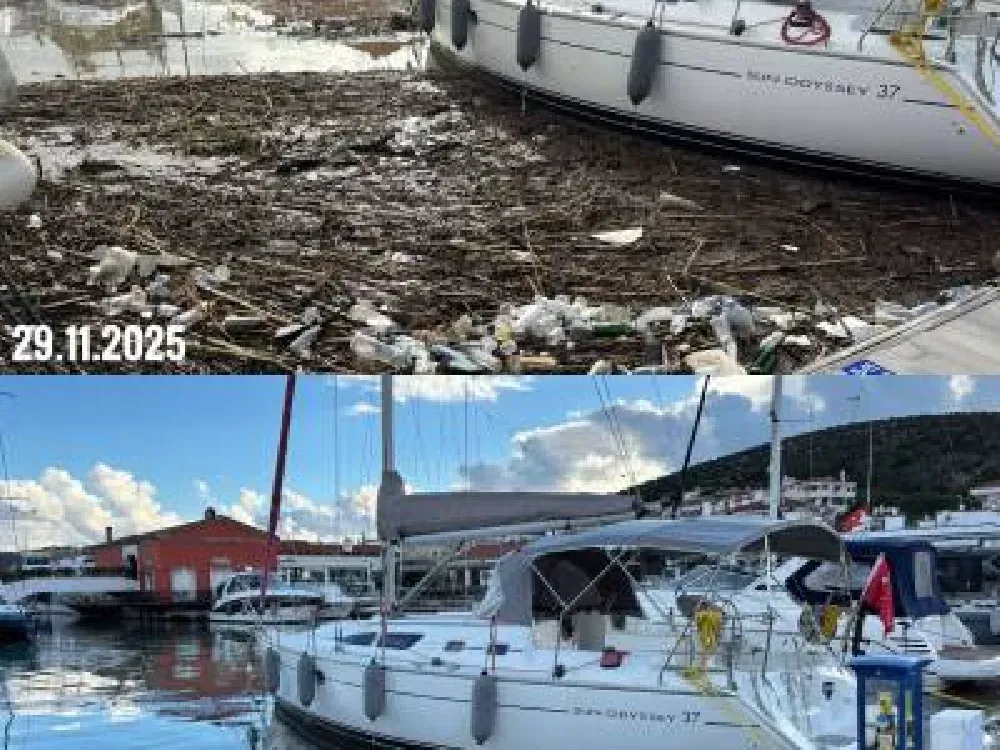 Çeşme Marina şiddetli yağışın hasarını atlattı